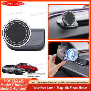 For Tesla ModelY Juniper 2025 Model3 Highland2024 Car Phone Holder Dashboard Traceless Magnetic mobile Phone Bracket Accessories