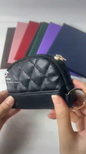 Small coin purse women 2025 new Korean version simple embroidery line diamond zipper card holder mini clutch key chain