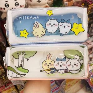 clu Cute Cartoon Chiikawa Semi-transparent Pencil Case Usagi Stationery Storage Bag Gift For Girls ulc