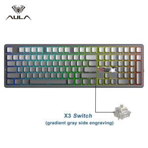 AULA | AULA F108 Pro V2 8KHz Polling Rate 10000mAh Tri-Mode Wireless Gaming Keyboard 100% Full Size RGB Hot-swap Gasket TFT Screen Mech