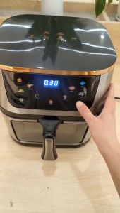 SG【Ready Stock】Air fryer with Hot Air Flow System Commercial-Grade Power 12L Air Fryer 100+ Recipe App