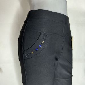 กางเกงห้าส่วน รุ่นป้ายทอง ไซส์ใหญ่คนอวบ 3XL-10XL เอว 40-100kg เอวยางยืดผ้ายืด  ใส่ทำงาน กางเกงยีนขาสั้นขากว้าง เอวสูง แบบบาง