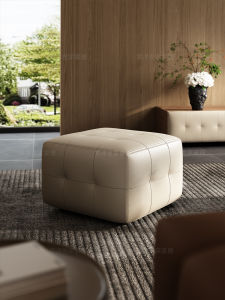 Italian Style Leather Sofa Bench Footrest Modern Minimalist Living Room Home Use Coffee Table Footrest Coat Closet Low Bench