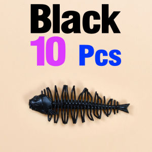 10Pcs Pesca Fish Bone High Elasticity Biomimetic Silicone Soft Shad Fishing Lure Wobblers JIG Worm Swimbait for Carp Bass Pike