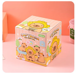 ยางลบถุงปิดผนึกคาปิบาร่ารางวัลเด็กน่ารักยางลบรูปร่างเช็ดทำความสะอาดโดยไม่มีสารตกค้าง