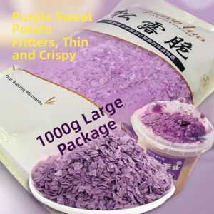 Purple Sweet Potato Truffle Crispy Chocolate Baking Snack Decoration Thin Crisp Cake Mixing Material 500g from Henan Province