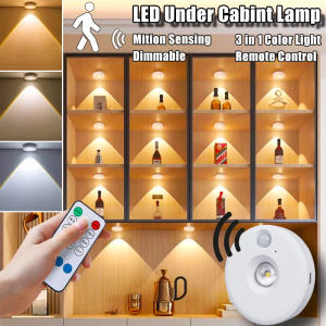 Under Cabint LED Light Motion Sensor Night Lamp Dimmable Rechargeable Wireless Kitchen Lamps Closet Room Aisle Light Detector