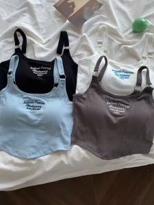 กล้ามสาย Y2K เสื้อผ้ามินิมอล 📍 KAYKAI พร้อมส่ง 🔹สไตล์ Y2K 🔹สายเดี่ยวมินิมอล 🔹ฟองน้ำที่น่ารัก #637