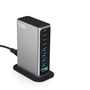 520W Super Fast Charging PD 100W 4C4A Multiport Charger Station For Laptop iPhone Samsung Xiaomi Type C Power Charger Adapter