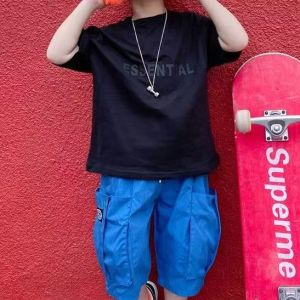 Boys Short Sleeve T-Shirt Stylish Half Sleeve Shirt Summer New Korean Version Childrens Clothing Straight Leg Fit Printed Tee