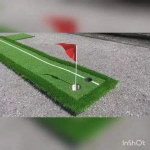 AMAZO พรมพัตต์กอล์ฟ ขนาด 4 เมตร พรมซ้อมพัตต์ ในร่ม มีสโลปหนึ่งด้าน All In One ทั้งซ้อมชิพ ซ้อมพัตต์