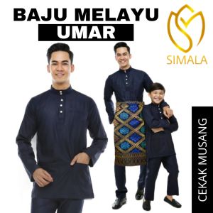 (RAYA 2025) Baju Melayu UMAR Cekak Musang Premium Osaka Cotton Budak & Dewasa DOMAIN STORE