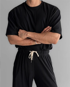 American Style Ice Silk T-Shirt Mens Loose Short Sleeve round Neck Cool Feeling Half Sleeve Body T-Shirt Youth Popular Summer