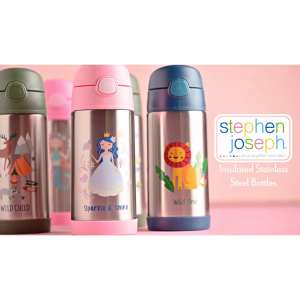 Personalized Stephen Joseph Insulated Double Wall Stainless Steel Bottles