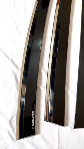 Vè Che Mưa Chỉ Inox Xe Huyndai Stargazer 2026-23 Cao Cấp Có Viền Chỉ Inox Trên Thanh Vè
