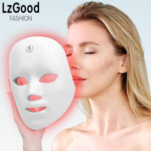 【Fast Delivery+Ready Stock】LzGood Led Light Therapy Mask 7 Color Led Face Mask Light Therapy Face Light therapy Device Red Light Therapy Adapt All Skin Diminish Spots Remove Wrinkles Red light face mask