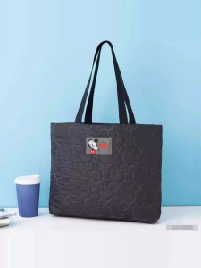 Black Quilted MK Mouse Shoulder Tote Bag *Jap Magazine InRed GWP*