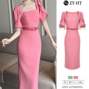 ZYHT EraVogue Womens Dress Pink Green Dress Puffy Sleeve Dress Square Neck Dress Work Dress Highso Dress Vintage Dress Wedding Dress Party Dress Evening Dress 21134