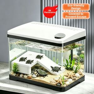 Mabalo | Transparent Desktop Aquatic Ecosystem Tank Fish And Turtle Keeping