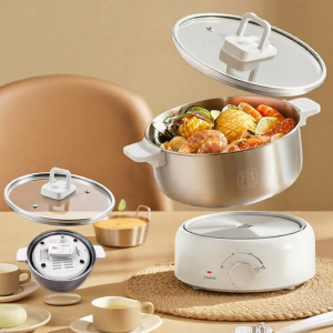 LIVEN | Multifunction Stainless Steel Separate Design Electric Cooking Pot