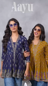 Aayu - cotton print classic look western tops