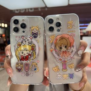 Sailor Moon Magic Wand Wireless Magnetic Phone Case Full Cover Lens Protection for  15Promax 16Pro Cute Little Sakura Protective Shell