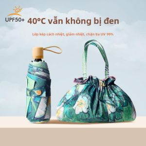 YINGBAOHONG | Sun Protection Drawing Floral Hand-painted Parasol Portable