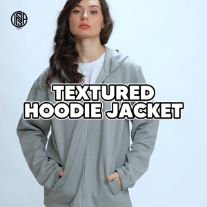 COLLAB by Inspi Textured Hoodie Jacket for Men & Women with Pockets Full Zipped Longsleeve Sweater Collection Menswear Korean Pullover