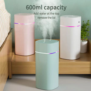600ml Portable Mini Air Humidifier USB Diffuser Purifier Car Humidifier With LED Night Light