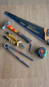 [5 IN 1] Gergaji Kayu Gorok 18 Inch Potong Paku Maxtech German / Paku kambing 8 oz / Tang Kombinasi Multifungsi Serbaguna Model Tekiro 8 Inch / Meteran Karet 5mt LAPIS KARET 5m ANTI PECAH Roll Meter / TANG KAKAKTUA 9" - CATUT GEGEP CABUT PAKU KAKATUA