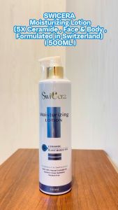 Losyen pelembap SWICERA | Dengan 5X Ceramide muka sensitif & badan dirumuskan di Switzerland |(500mL)