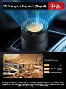 HELLOLEIBOO | Car Solid Perfume Long Lasting Light Scent Mens Special Automobile Interior Ornament High End Feel Metal Round Shape Deodorant