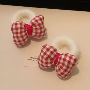 สไตล์เจ้าหญิง สีขาว ยางรัดผมตุ๊กตาผีเสื้อสําหรับเด็กผู้หญิง ความยืดหยุ่นสูง น่ารัก ที่ใส่ผมหางม้า ใหม่ ฤดูใบไม้ร่วง ฤดูหนาว รุ่น