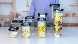 Set Toples Multicolor Penyimpanan Makanan Kedap Udara Kontainer Penyimpan Cereal/Kemul - 7 Pcs