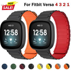 Magnetic silicone strap for Fitbit Versa 4 3 Sense 2 sports watch accessories for Fitbit Versa 1/2/lite Replacement Accessories