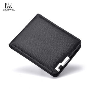 LouisWill Mens Wallet Simple Short Wallet Soft PU Wallet Business Multi-Card Position Holder Mini Travel Purses Coin Pouch ID Credit Cards Holders