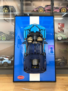 โมเดลรถสปอร์ต Bugatti ขนาดใหญ่ 42083 ชิ้นส่วนบล็อก รูปแบบผนัง ชั้นวางของ แผ่นพื้นหลัง โมเดล รูปแบบเรียบง่าย โมเดลรถสปอร์ต