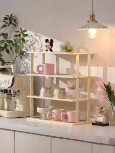 Bamboo-like Double Layer Cup Storage Rack