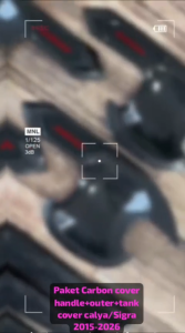 Paket Cover Handle handle Outer Tank Cover Carbon Calya Sigra 2016-2026 Handel tutup tangki carbon