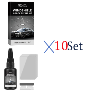 RAYHONG | Professional Windshield Repair Kit Permanent Crack Repair Resin for Car Glass DIY Fix Chip Scratch Crack with UV Light Cure 30ml