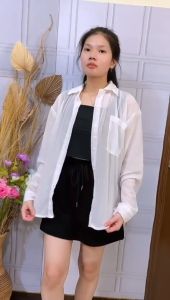 Ami Collection - Kemeja Ruby Oversized / Kemeja Wanita Transparan / Kemeja Polos Oversize