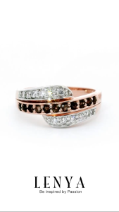 LENYA แหวนพลอยสโมคกี้ควอตซ์ เสริมพลังในการปกป้องคุ้มครอง ขนาด 1.75 มิล ตัวเรือนเงินแท้925 ชุบทูโทน