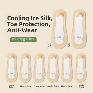 JIAZINI | Womens Invisible Summer Thin Cotton Bottom Anti-slip Non-slip Boat Socks