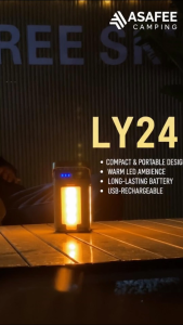ASAFEE LY24 Solar Rechargeable Camping Lantern LED Warm Light Tent Hanging Lamp 6 Modes Waterproof Emergency Light