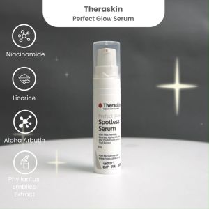 Theraskin BPOM Perfect Glow Spotless Serum - Serum Glowing untuk Kulit Kusam dan Noda Bekas Jerawat dengan Niacinamide Licorice dan Alpha Arbutin
