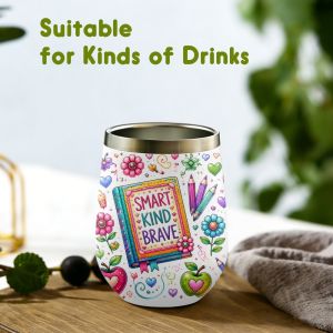 Teachers Day Vacuum Flasks 12oz Stainless Steel Insulated Coffee Mug with Leakproof Lid Vacuum Double Wall Travel Tumbler