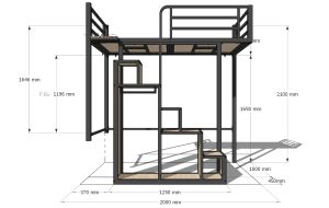 Loft bed customize singapore/window bay loft bed customize