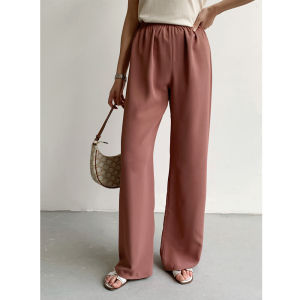 High Waist Wide Leg Straight Cut Jeans Lengthening Leg Effect Slimming Casual Versatile Airy Pants FANLE STUDIOS Polyester 100%