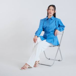 Kemeja blouse polos / kemeja Laura premium toyobo / kemeja wanita / kemaja polos kerja