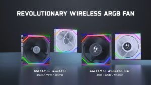 # LIAN LI UNI FAN SL Wireless 120 Series - Revolutionary Daisy Chain 120mm LED / LCD Wireless ARGB Fan #